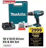 Builders Warehouse Makita 18V Drill Driver Kit & Bit Set 762921 offer