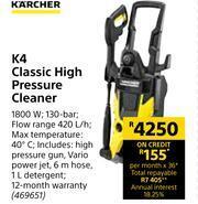 Builders Warehouse Karcher K4 Classic High Pressure Cleaner offer