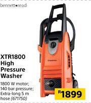 Builders Warehouse Bennett Read XTR1800 High Pressure Washer offer