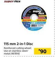 Builders Warehouse Super Flex 115mm 2 In 1 Disc offer