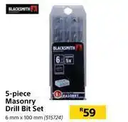 Builders Warehouse Blacksmith 5 Piece Masonry Drill Bit Set offer