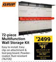 Builders Warehouse Grip 72 Piece Multifunction Wall Storage Kit offer