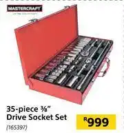 Builders Warehouse Mastercraft 35 Piece 3/8" Drive Socket Set offer