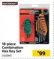 Builders Warehouse Mastercraft 18 Piece Combination Hex Key Set offer