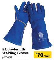 Builders Warehouse Elbow Length Welding Gloves-Per pair offer