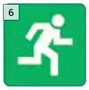 Tower Sign Man Running Right 190mm x 190mm (ABS)