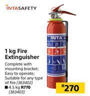 Intasafety 1Kg Fire Extinguisher