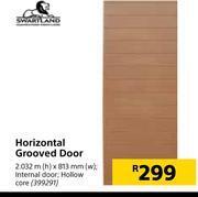 Builders Warehouse Swartland Horizontal Grooved Door-2.032m (h) x 813mm (w) offer