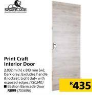 Builders Warehouse Swartland Print Craft Interior Door-2.032m (h) x 813mm (w) offer