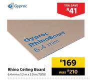Builders Warehouse Gyproc Rhino Ceiling Board-6.4mm x 1.2m x 3.0m offer
