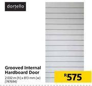 Builders Warehouse Dortello Grooved Internal Hardboard Door-2.032m (h) x 813mm (w) offer
