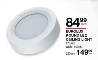 Build It Eurolux Round LED Ceiling Light 120mm White, 4000K offer