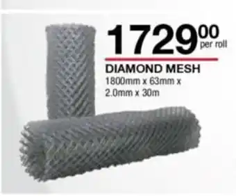 Build It Diamond Mesh 1800mm x 63mm x 2.0mm x 30m offer
