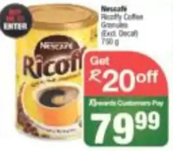Spar Nescafe Ricoffy Coffee Granules 700g offer