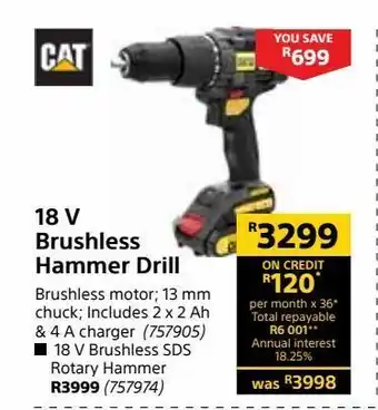 18 v brushless hammer drill