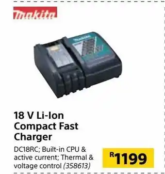 18 v li-ion compact fast charger