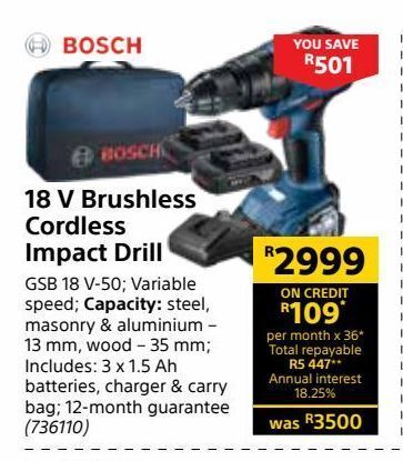 18 v brushless cordless impact drill 
