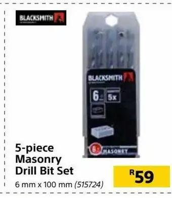 5-piece masonry drill bit set