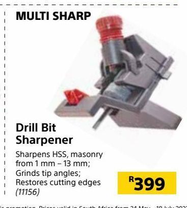 Drill bit sharpener offer at Builders 