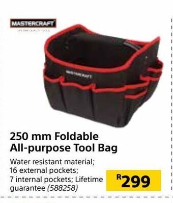 250 mm foldable all-purpose tool bag