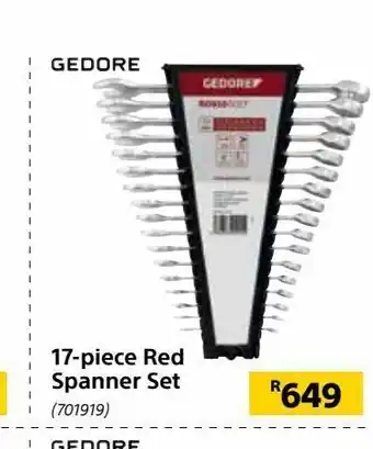 17- piece red spanner set
