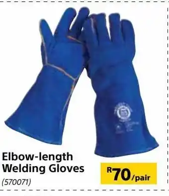 Elbow-length welding gloves