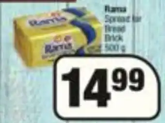 Spar Rama Spread for Bread Brick 500g offer