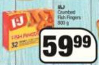 I&J Crumbed Fish Fingers 800g