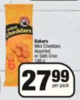 Spar Bakers Mini Cheddars Assorted or Salti-crax offer