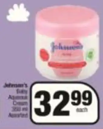 Spar Johnson's Baby Aqueous Cream Assorted offer