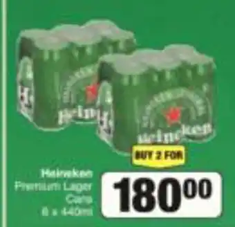 Spar Heineken Premium Lager Cans 6 x 440ml offer