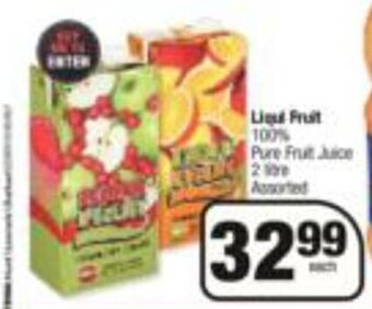 Spar Liqui Fruit 100% Pure Fruit Juice 2 Litre Assorted offer