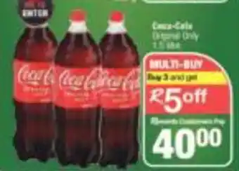 Spar Coca-Cola Original Only 1.5 Litre offer