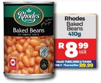 Take 'n Pay Rhodes Baked Beans 410g offer