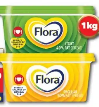 Take 'n Pay Flora Light or Regular Spread 1kg offer