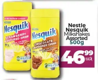 Take 'n Pay Nestle Nesquik Milkshakes Assorted 500g offer