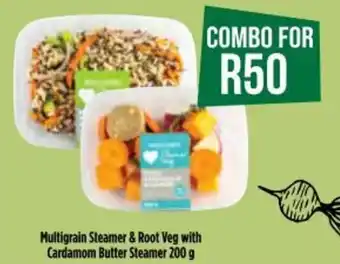 Multigrain Steamer & Root Veg with Cardamom Butter Steamer 200g
