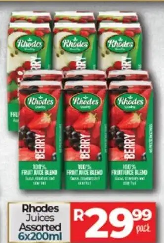 Take 'n Pay Rhodes Juices Assorted 6x200ml offer