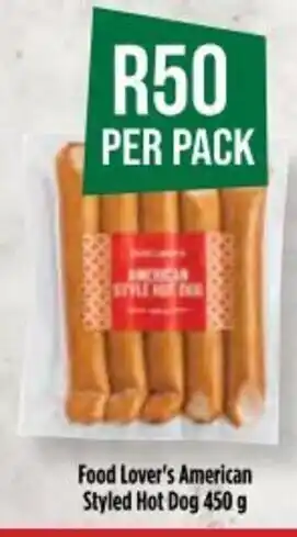 Food Lover's Market Food Lover's American Styled Hot Dog 450g per pack offer
