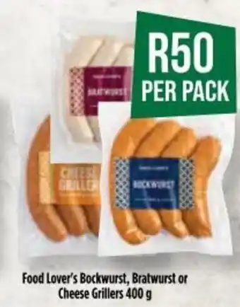 Food Lover's Market Food Lover's Bockwurst, Bratwurst or Cheese Grillers 400g offer