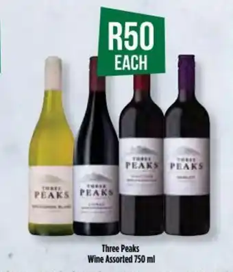 Food Lover's Market Three Peaks Wine Assorted 750ml offer