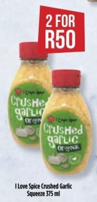 I Love Spice Crushed Garlic Squeeze 375 ml