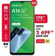 Edgars Oppo A16 Dual Sim Smartphone offer