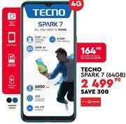 Edgars Tecno Spark 7 (64GB) Smartphone offer