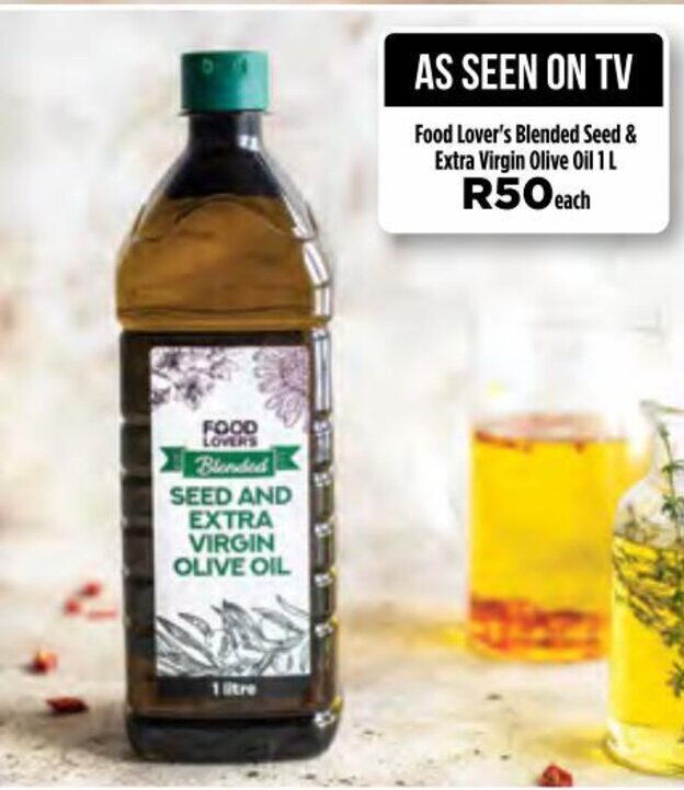 Food Lover's Blended Seed & Extra Virgin Olive Oil 1L offer at Food Lover's Market