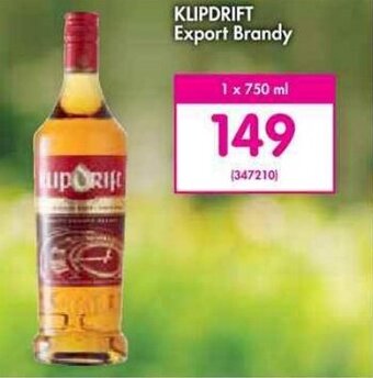 Makro’s liquor Klipdrift Export Brandy 750 ml offer