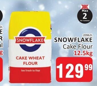 Cake flour snowflake