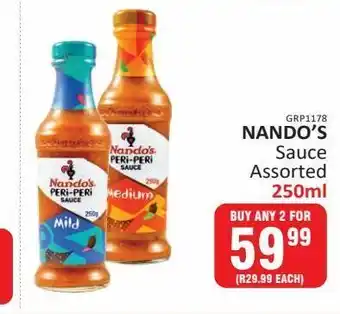 Sauces assorted nando's