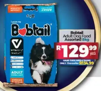 Take 'n Pay Bobtail Adult Dog Food Assorted 8 kg offer