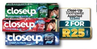 Take 'n Pay Close-Up Toothpaste Assorted 125ml offer
